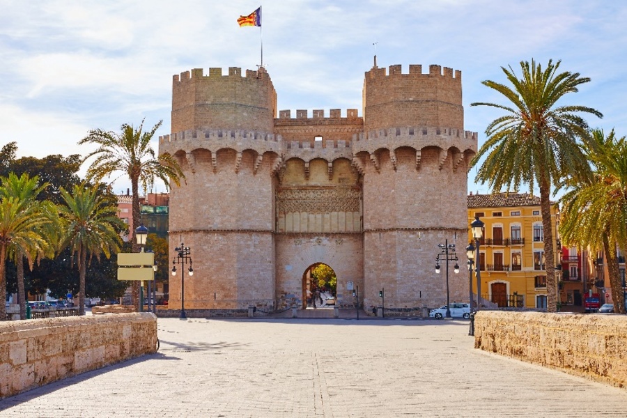 The Serranos Towers in the city of Valencia
