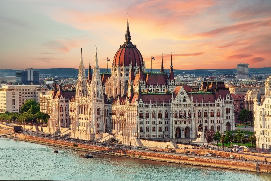 Hungarian Parliament Building in Budapest 