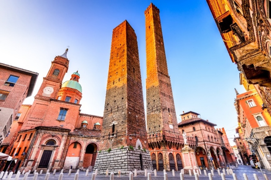 The Asinelli and Garisenda towers in Bologna 