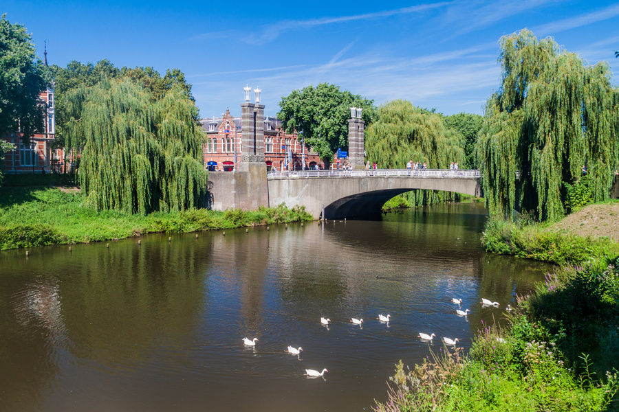 Bridge over a canal in Den Bosch 