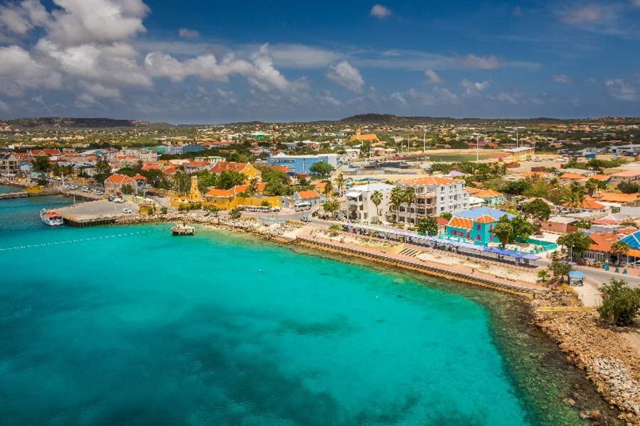 View of Kralendijk, capital of Bonaire