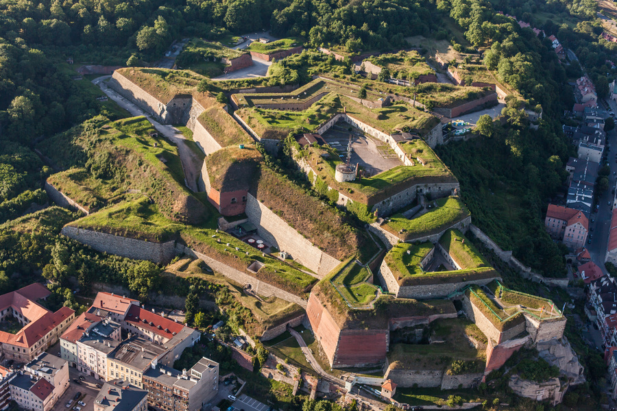 Bird’s eye view of Kłodzko Fortress