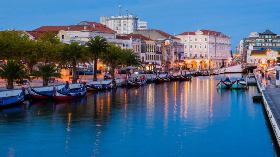 Canal through the Aveiro Lagoon