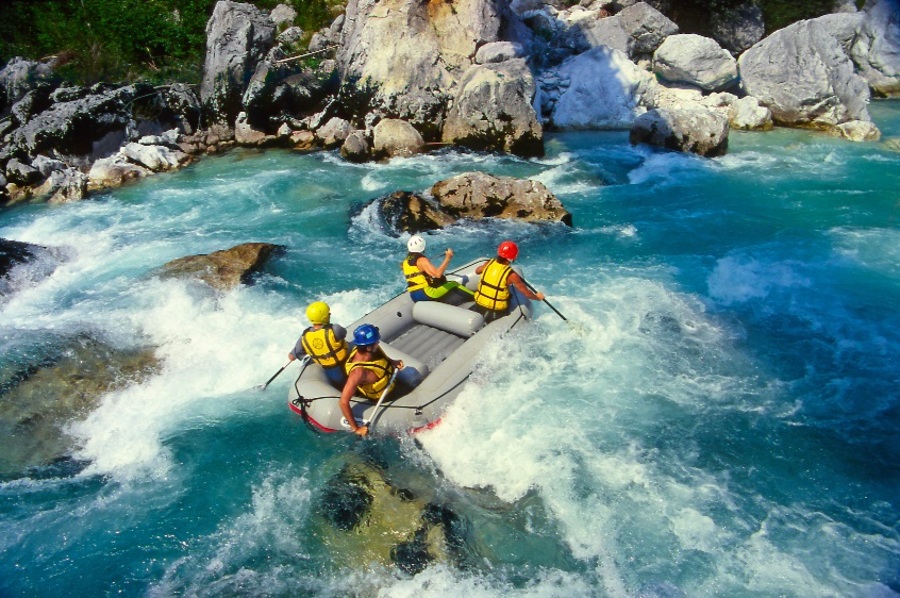 Rafting on the River Soča